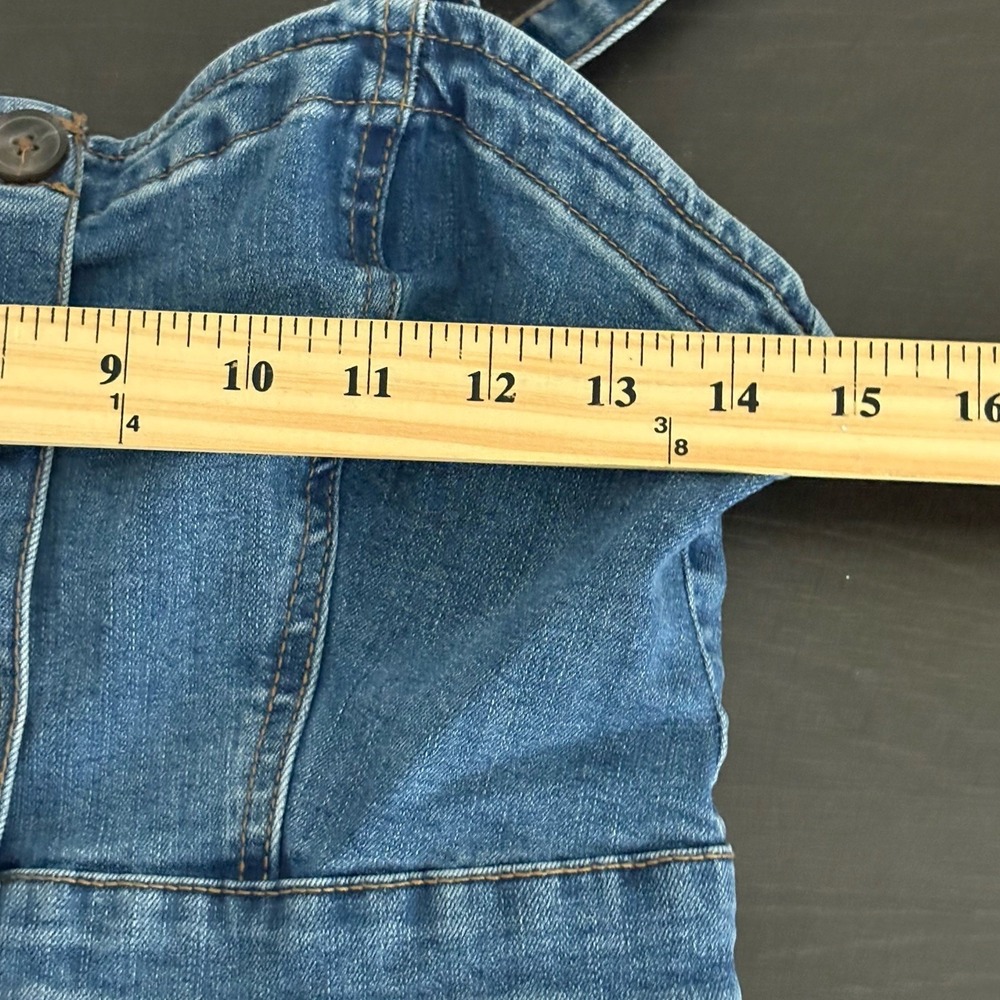 Aeropostale Womens Denim Dress Size Medium Blue Button Front Pockets - Picture 9 of 13